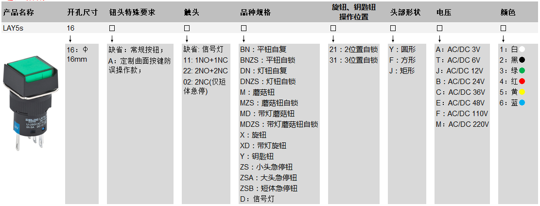 LAY5s-16按鈕指示燈產(chǎn)品詳情